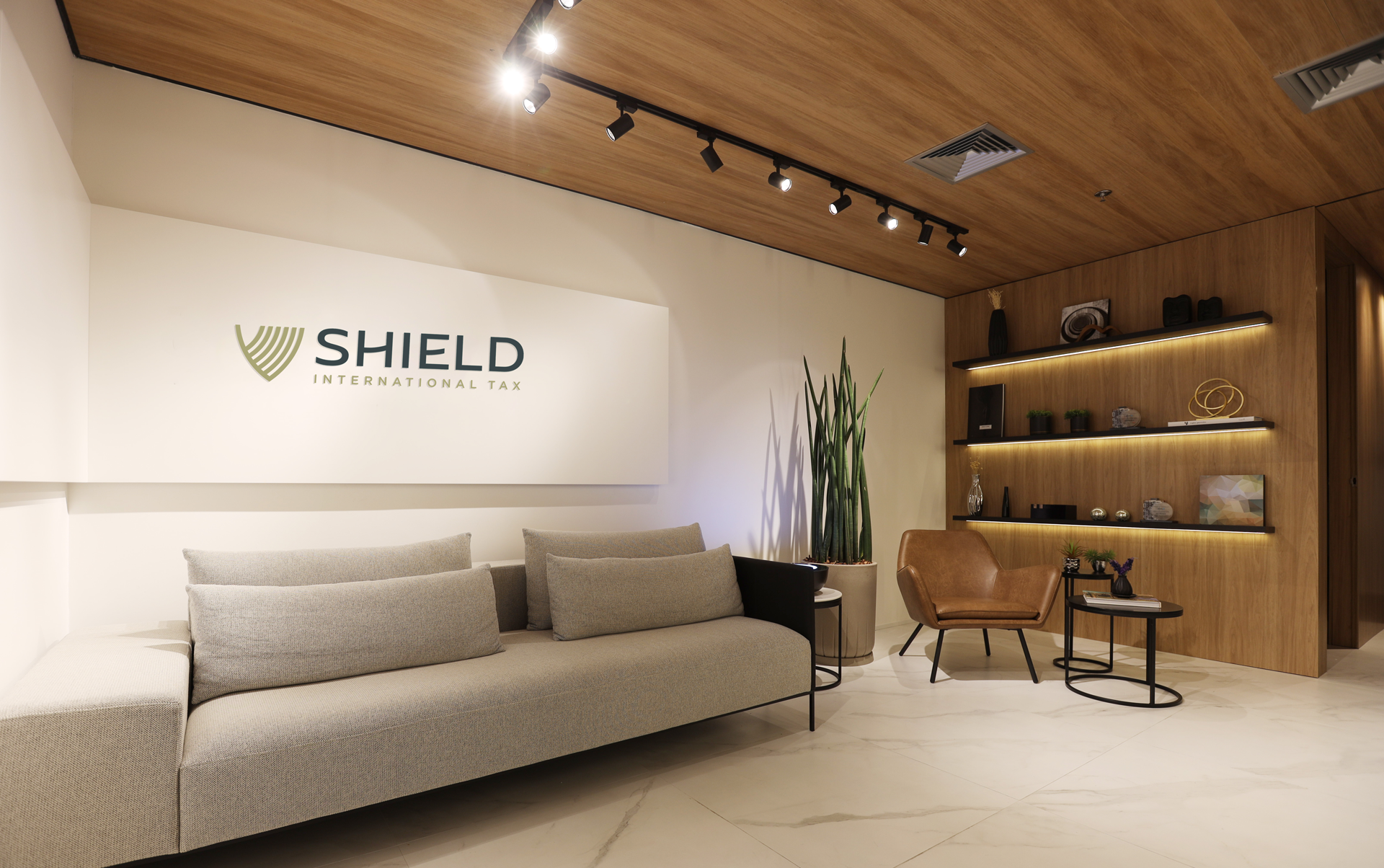 Recepção do escritório da Shield International Tax